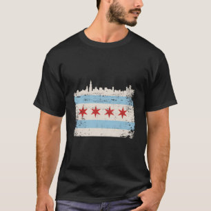 T-shirt Chicago Drapeau Conception cadeau Vintage Pour Fan