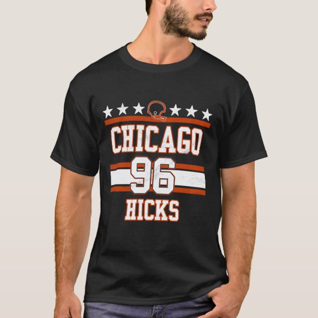 T-shirt Chicago Football 96 Hicks (Devant)
