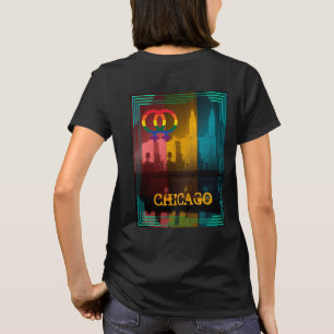 T-shirt Chicago Gay Lesbian Intérêt Rainbow Wrigley bldg