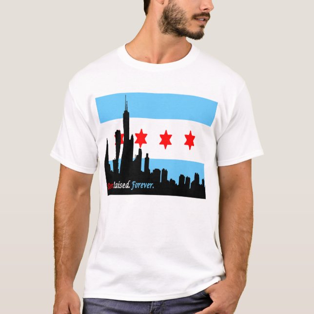 T-shirt Chicago : Horizon né et pour toujours augmenté (Devant)