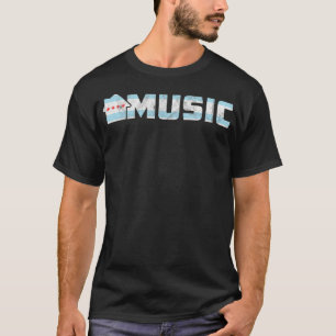 T-shirt Chicago House Music EDM Lover stylé Drapeau Rave D