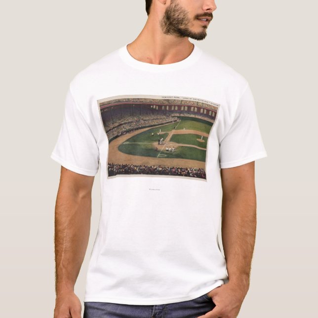 T-shirt Chicago, IL - parc de Comiskey, marbre, Basebal (Devant)