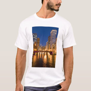 T-shirt Chicago, Illinois, Skyline et Chicago River à
