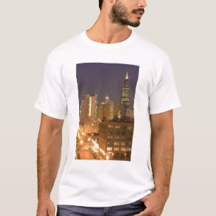 T-shirt Chicago, Illinois, vue panoramique depuis West Loo