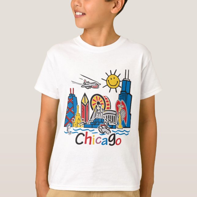 T-shirt Chicago Kids Skyline (Devant)