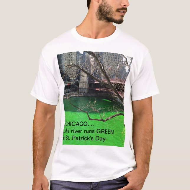 T-shirt Chicago la rivière Green pour le jour de St (Devant)
