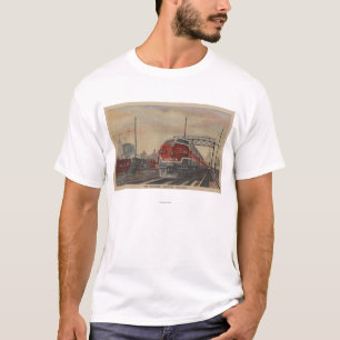 T-shirt Chicago, l'Illinois/train