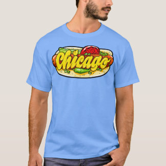 T-shirt Chicago maxwell st polonaise hot dog style