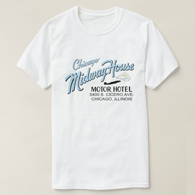 T-shirt Chicago Midway House Motor Hotel, Chicago, IL (Design devant)