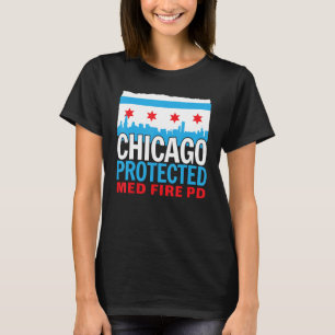 T-shirt Chicago Protected Fire PD, Chicago Souvenir