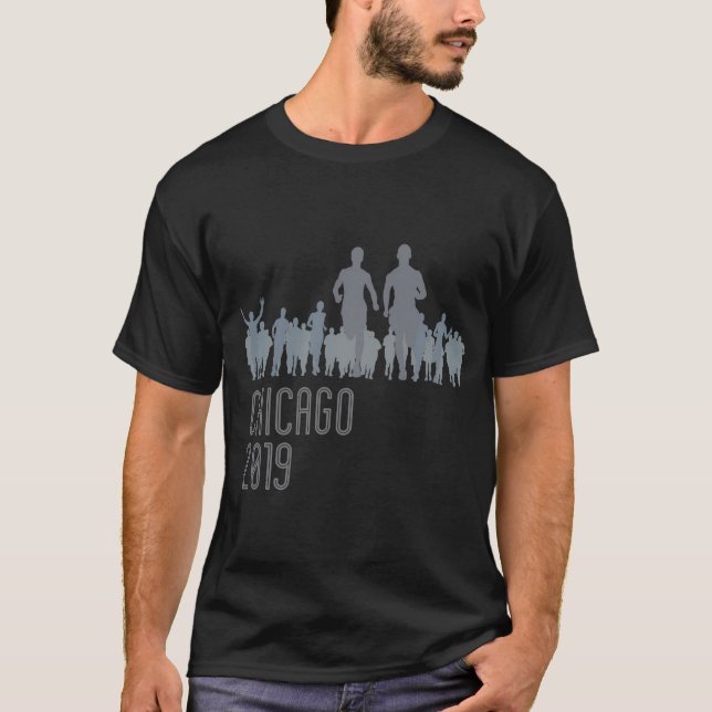 T-shirt Chicago Running Et Marathon - 2019 (Devant)