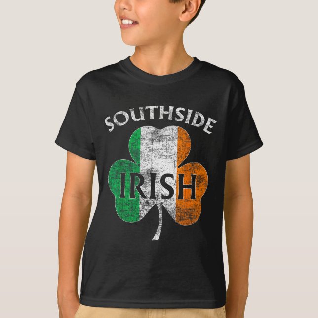 T-shirt Chicago Southside Irish Flag St. Patrick's Day  (Devant)