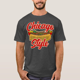 T-shirt Chicago Style Hot Amoureux des chiens Été Vintag