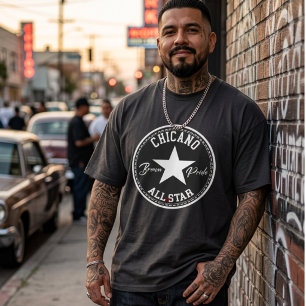 T-shirt Chicano All Star Brown Pride