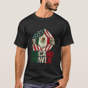 T-shirt Chicano Shirt Funny USA Drapeau mexicain Chicano