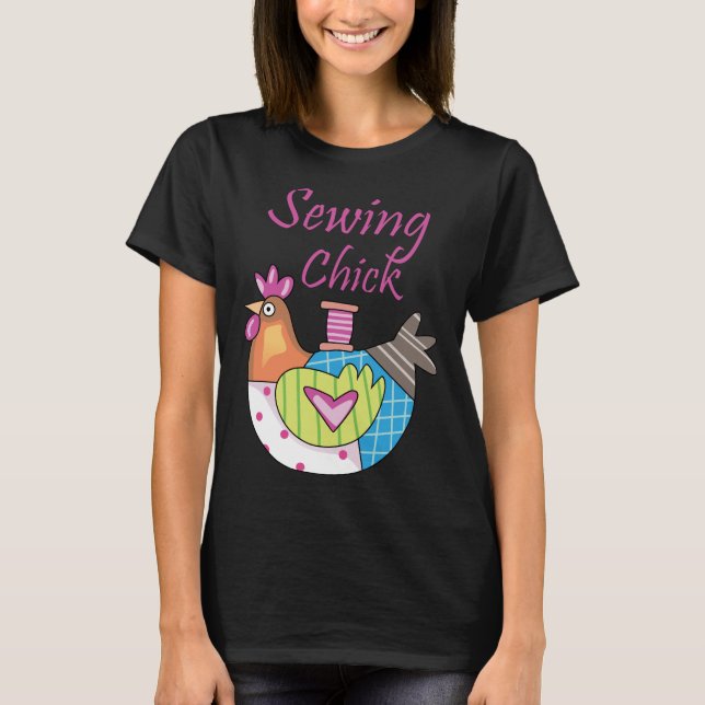 T-shirt Chick à coudre (Devant)