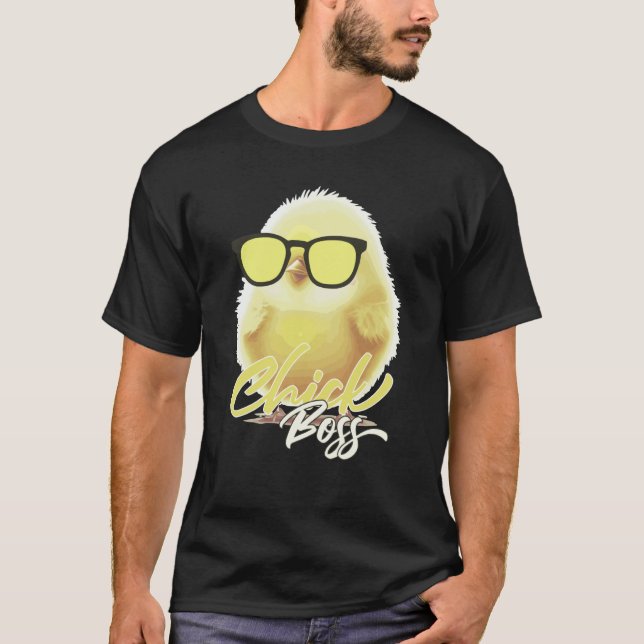T-shirt Chick Boss Farm Animal Chicken Easter (Devant)