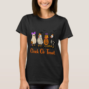 T-shirt Chick De Poulet Ou Traite Drôle Costume Halloween