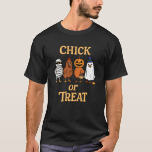 T-shirt Chick or Treat Drôle de Poulet Halloween Pun Desig