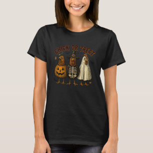 T-shirt Chick Or Treat Poulet effrayant Halloween Saison e