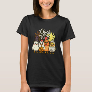 T-shirt Chick Or Treat Sorcière Halloween Mummy Drôle de P