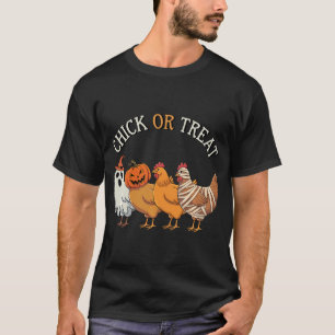 T-shirt Chick Ou Traiter Halloween Ghost Mummy sorcier Éff