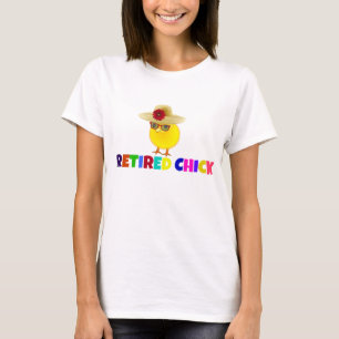T-shirt Chick retraité, design coloré