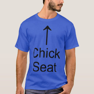 T-shirt chick seat black text 1