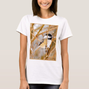 T-shirt Chickadee au plafond noir - Photo originale