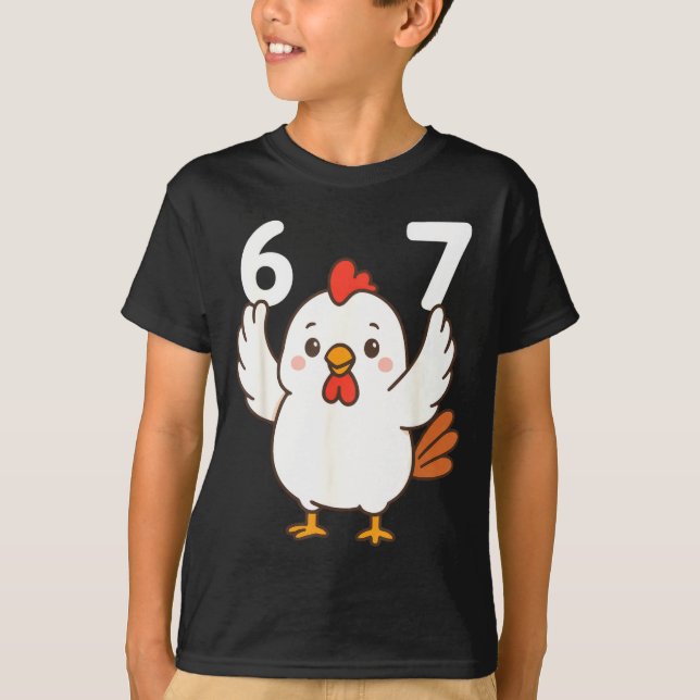 T-shirt Chicken 67 Meme Six Seven Funny Gen Alpha  (Devant)