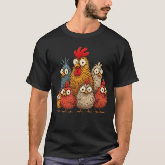 T-shirt Chicken Art Crazy Chicken Gifts for Men Women Kid 