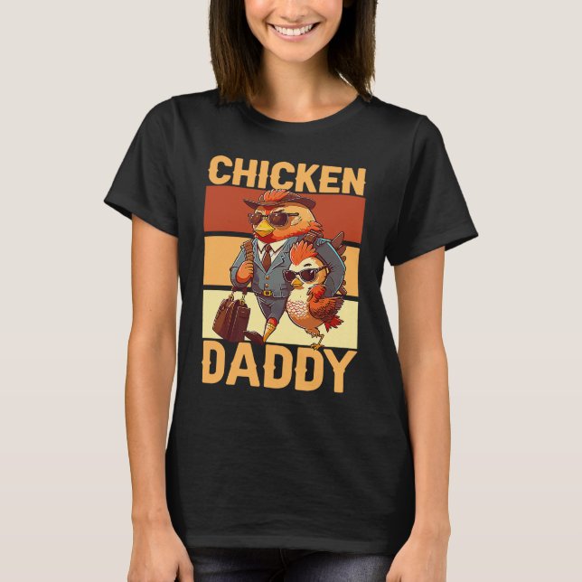 T-shirt Chicken Daddy Farmer Chicken Whisper Farm Animal P (Devant)