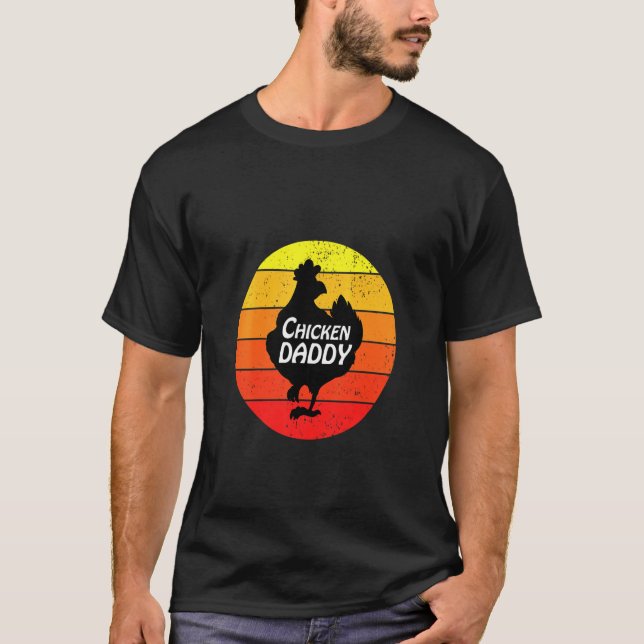 T-shirt Chicken Daddy Retro (Devant)