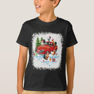 T-shirt Chicken équitation Camion Rouge Funny Joyeux Noël 