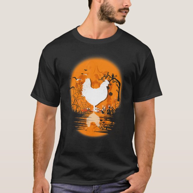 T-shirt Chicken Halloween Costume Pumpkin Chicken  Fall Se (Devant)