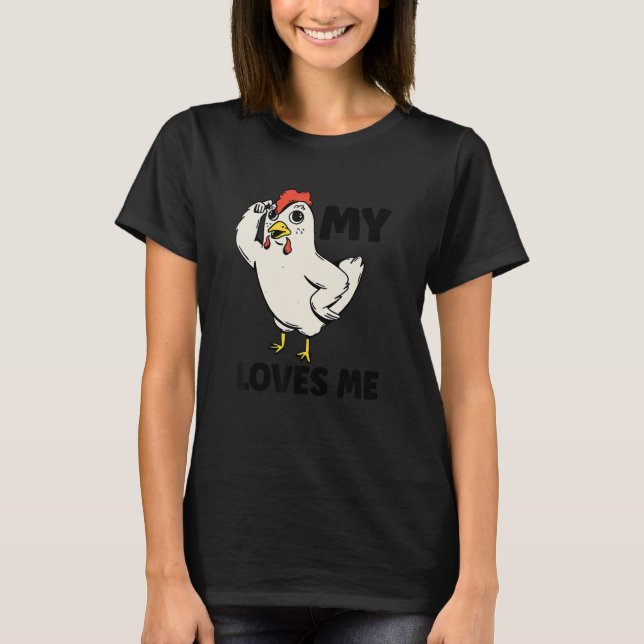 T-shirt Chicken   My Aunt Loves Me for Nephew & Niece 1 (Devant)