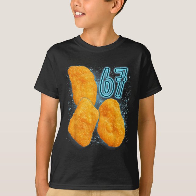 T-shirt Chicken Nugget Lover 67 Meme Six Seven Fried Chick (Devant)