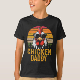 T-shirt Chicken Papa Rooster Vintage Pour Papa Farmer Fath