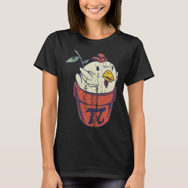 T-shirt Chicken Pot PI Day   Men Women Kids Math (Devant)