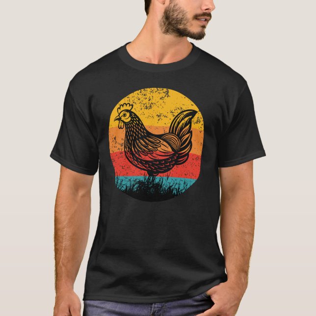 T-shirt Chicken Retro (Devant)