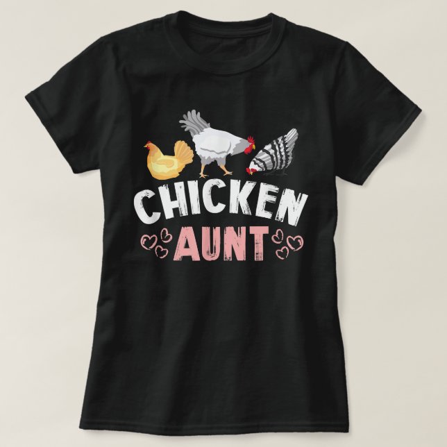 T-shirt Chicken Tante Auntie Farm (Design devant)