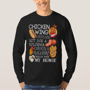 T-shirt Chicken Wing Chicken Wing Chanson Lyric Hotdog Bol