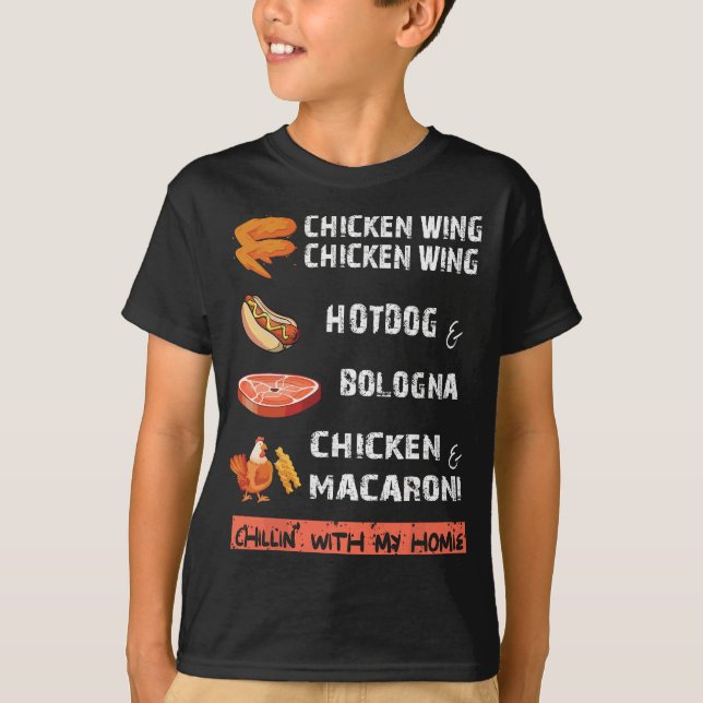 T-shirt Chicken Wing Chicken Wing Hot & Bologne Chanson Ly (Devant)