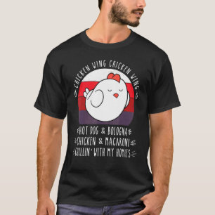 T-shirt Chicken Wing Chicken Wing Hot Dog Bologna Virale D