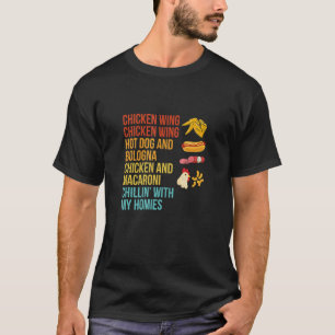 T-shirt Chicken Wing Chicken Wing Hot Dog Et Bologne