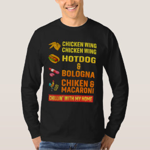 T-shirt Chicken Wing Chicken Wing Hot Dog Et Bologne
