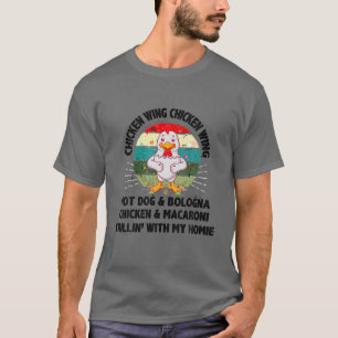 T-shirt Chicken Wing Chicken Wing Hot Dog Et Bologne Todd