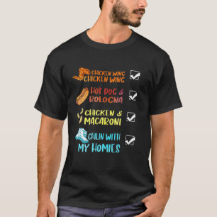 T-shirt Chicken Wing Hot Dog Restauration rapide Présence