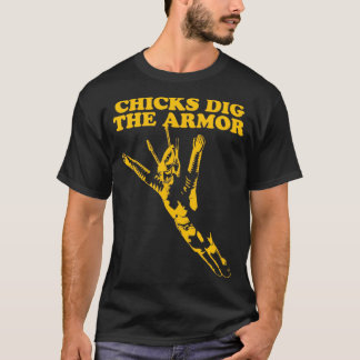 T-shirt CHICKS DIG THE ARMOR Jet Jaguar