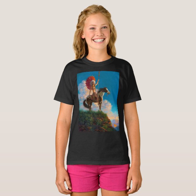 T-shirt Chieftess Femme Amérindienne Chef (Devant entier)